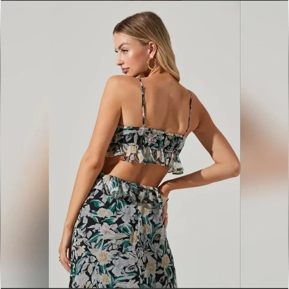 ASTR The Label Palace Floral Cutout Maxi Dress Size L - Picture 4 of 16